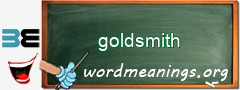 WordMeaning blackboard for goldsmith